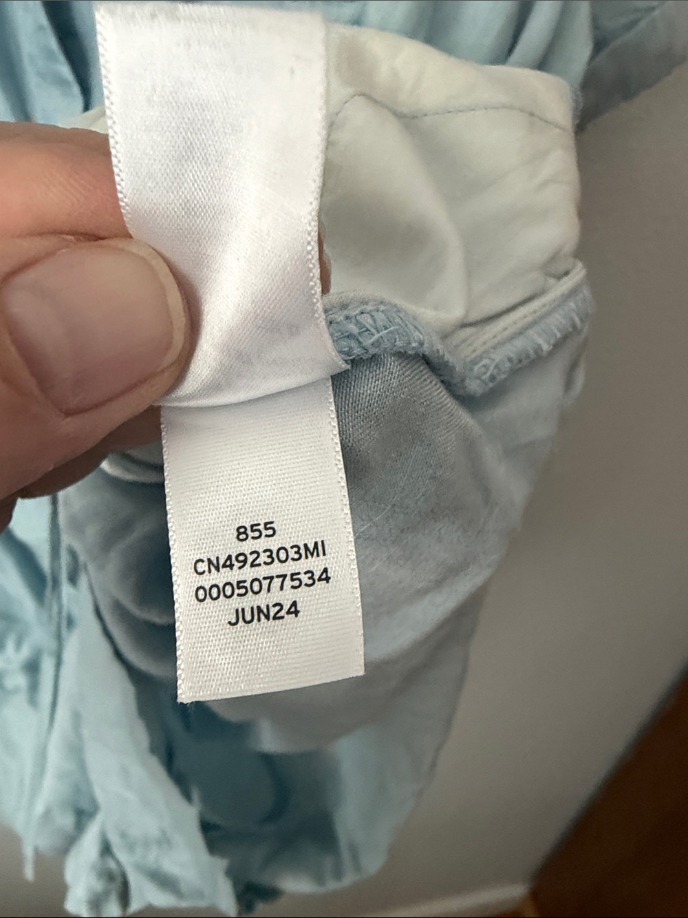 Caslon Light Blue Button-Front Drawstring romper - Picture 7 of 9